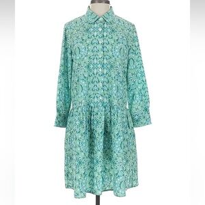 Tuckernuck Teal Floral Long Sleeve Dress